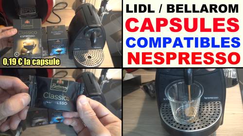 capsules lidl bellarom compatibles nespresso krups dosettes