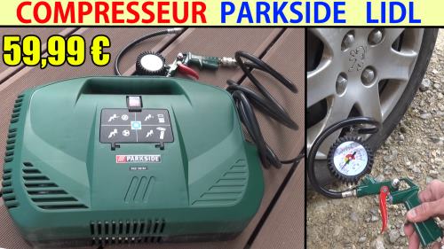 lidl portable air compressor parkside 180 L 1100 W 3550 rpm accessories