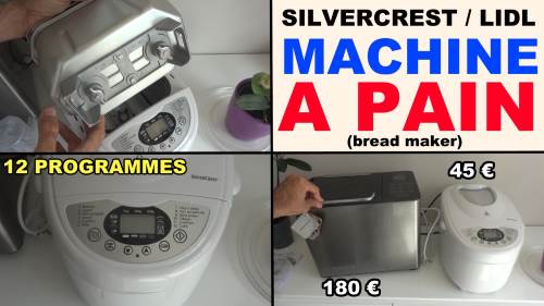 machine à pain lidl silvercrest sbb 850 accessoires test avis prix