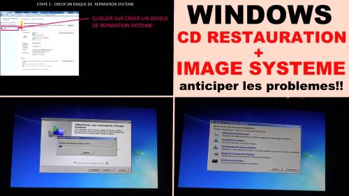 windows sauvegarde image systeme cd de restauration